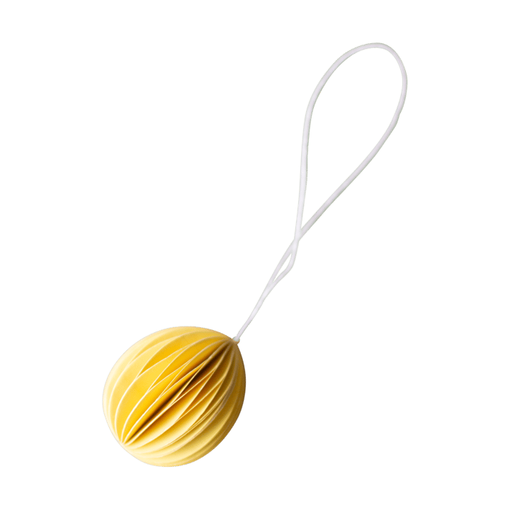 Papierowa zawieszka wielkanocna Ovoid 4 cm - Yellow - DBKD