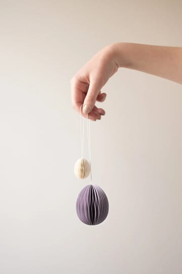 Papierowa zawieszka wielkanocna Ovoid 7 cm - Purple - DBKD