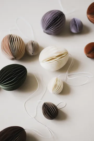 Papierowa zawieszka wielkanocna Ovoid 7 cm - Sand - DBKD