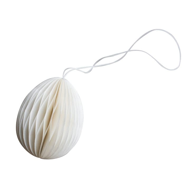Papierowa zawieszka wielkanocna Ovoid 7 cm - White - DBKD