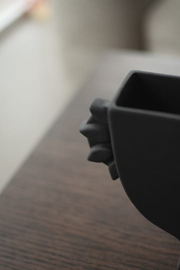 Płaski wazon 16 cm - Czarny - DBKD