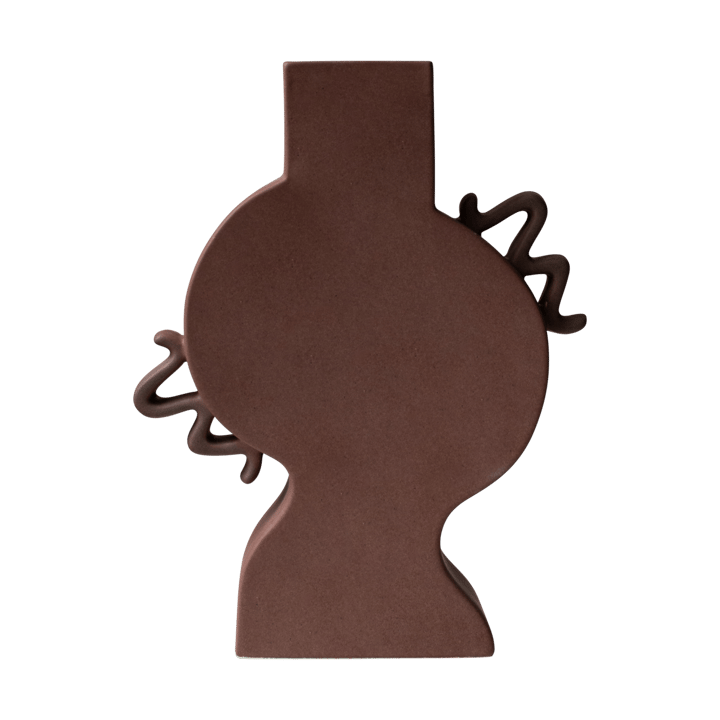 Płaski wazon 33 cm - Brązowy - DBKD