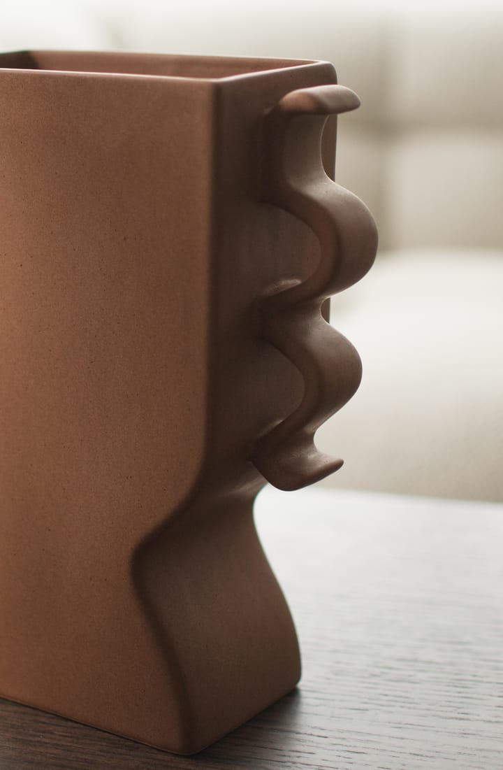 Płaski wazon 33 cm, Brązowy DBKD