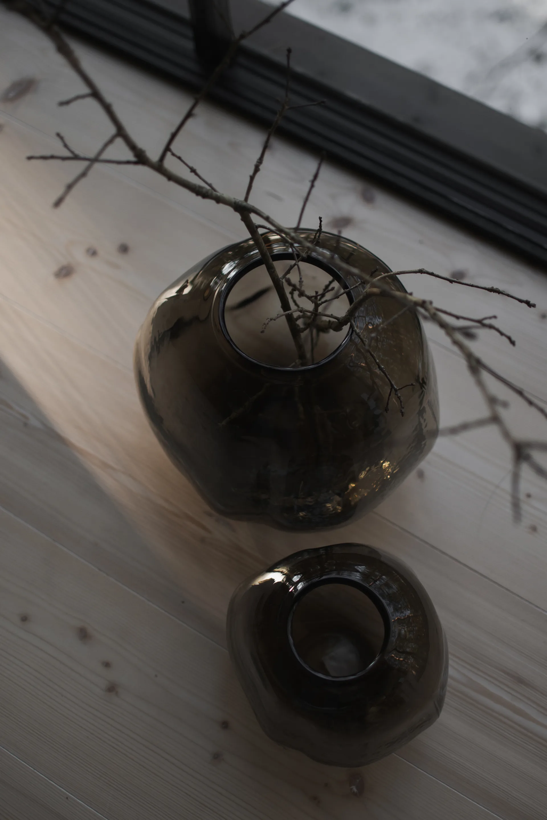 Pebble wazon brązowy, Stor Ø28 cm DBKD