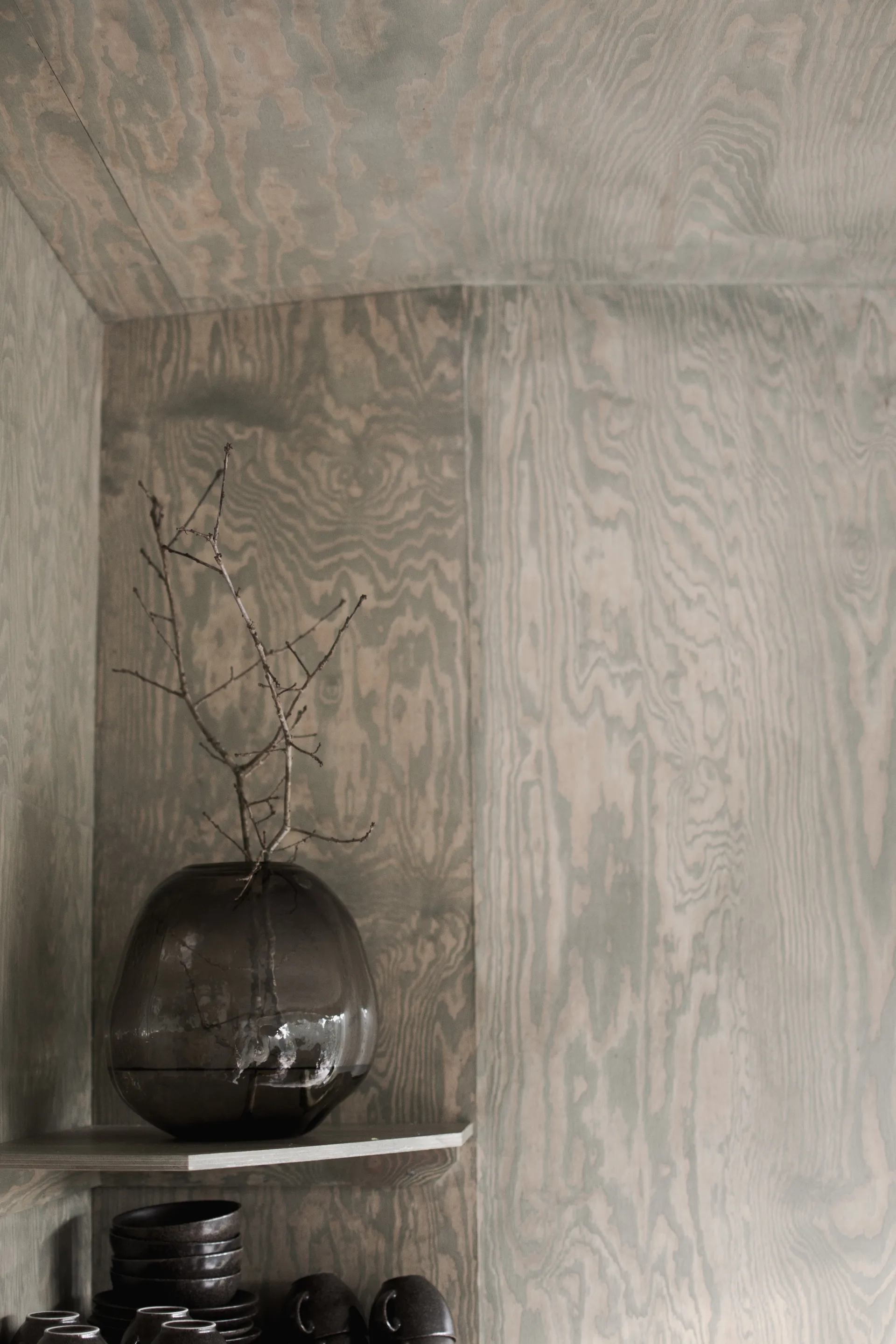 Pebble wazon brązowy, Stor Ø28 cm DBKD