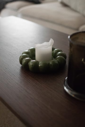 Podstawka na świecę Bright Ø17 cm - Błyszcząca zieleń - DBKD