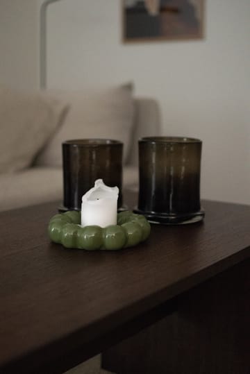 Podstawka na świecę Bright Ø17 cm - Błyszcząca zieleń - DBKD