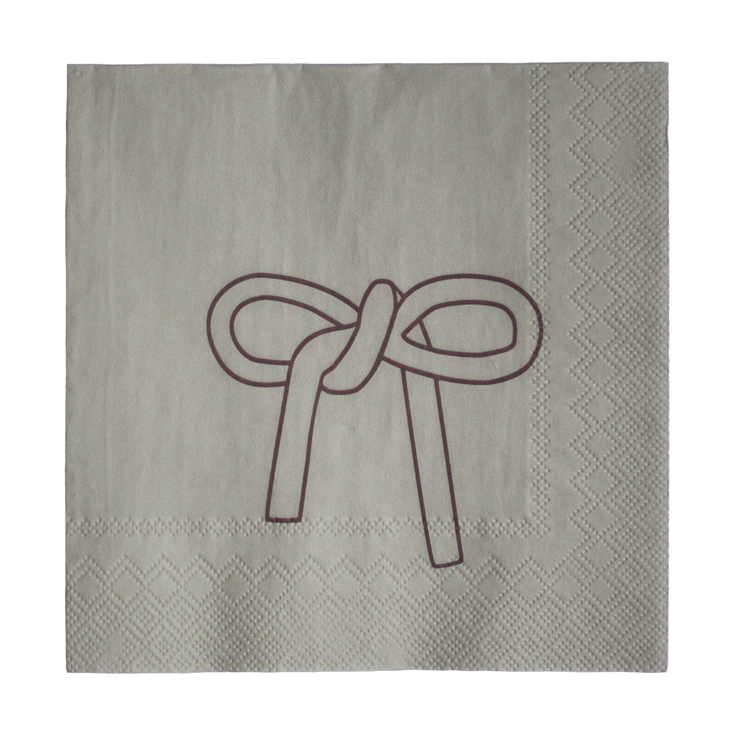 DBKD Serwetki papierowe Bow 33x33 cm 20 szt. Beige | Skandynawski Design | Serwetki papierowe | Beżowy