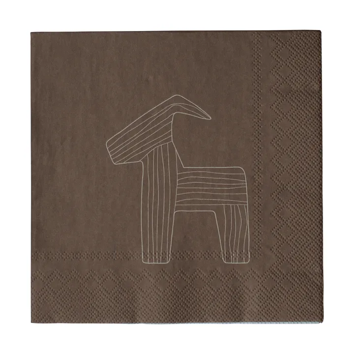 Serwetki papierowe Bruse 33x33 cm, 20 szt. - Brown - DBKD