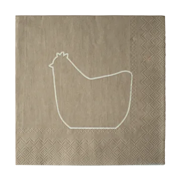 Serwetki papierowe Happy Hen 33x33 cm 20 szt.
 - Brown - DBKD