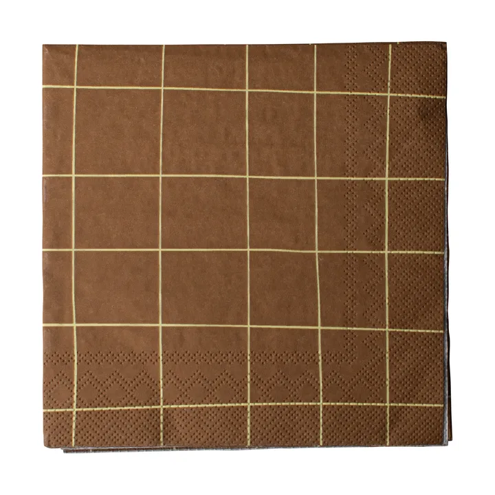 Serwetki papierowe Square 33x33 cm, 20 szt. - Brown - DBKD