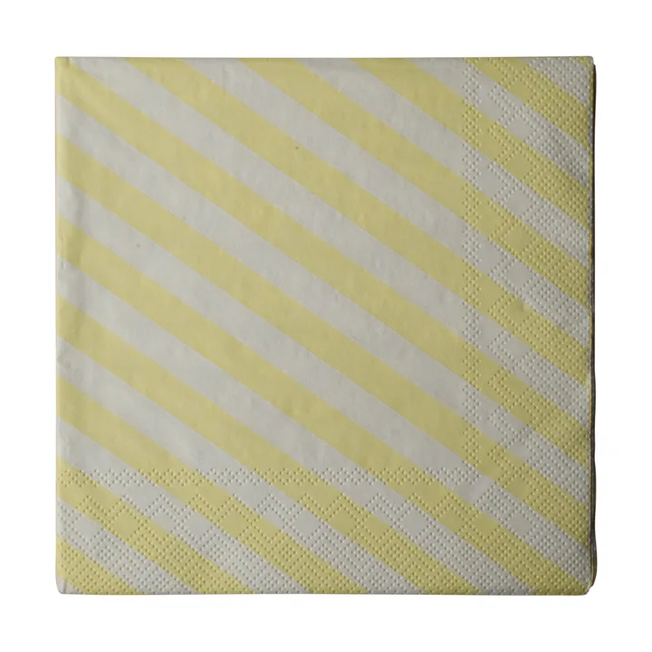 Serwetki papierowe Stripe 33x33 cm, 20 szt. - Creme - DBKD