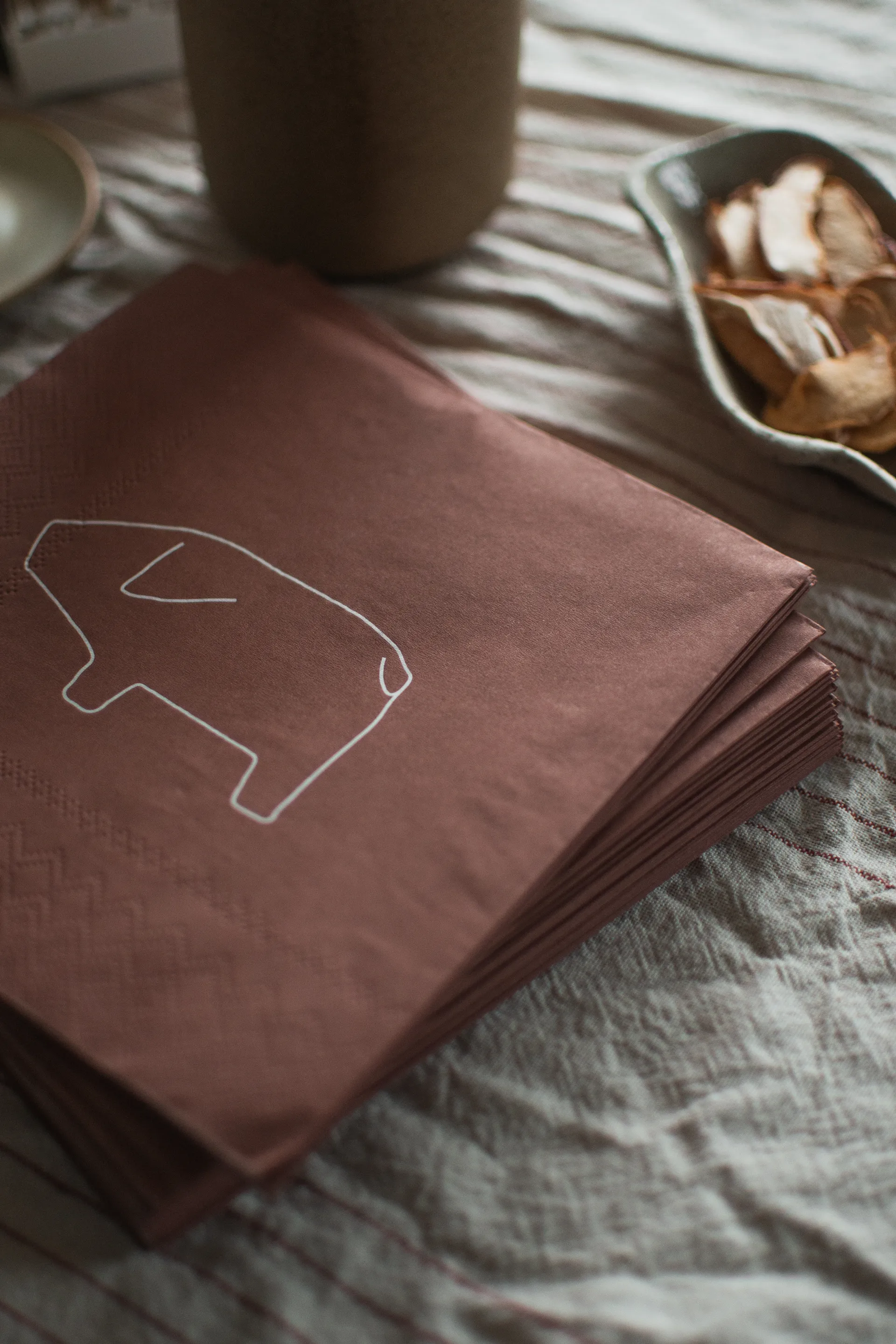 Serwetki papierowe szwedzka świnka 33x33 cm, 20 szt., Czerwony DBKD