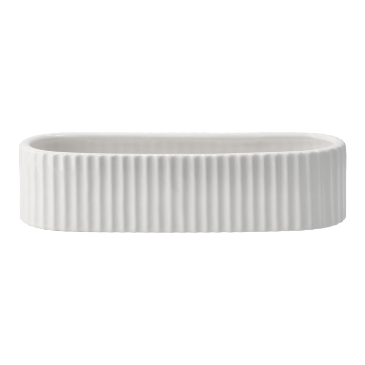 Stripe świecznik adwentowy 30 cm - Shiny white - DBKD