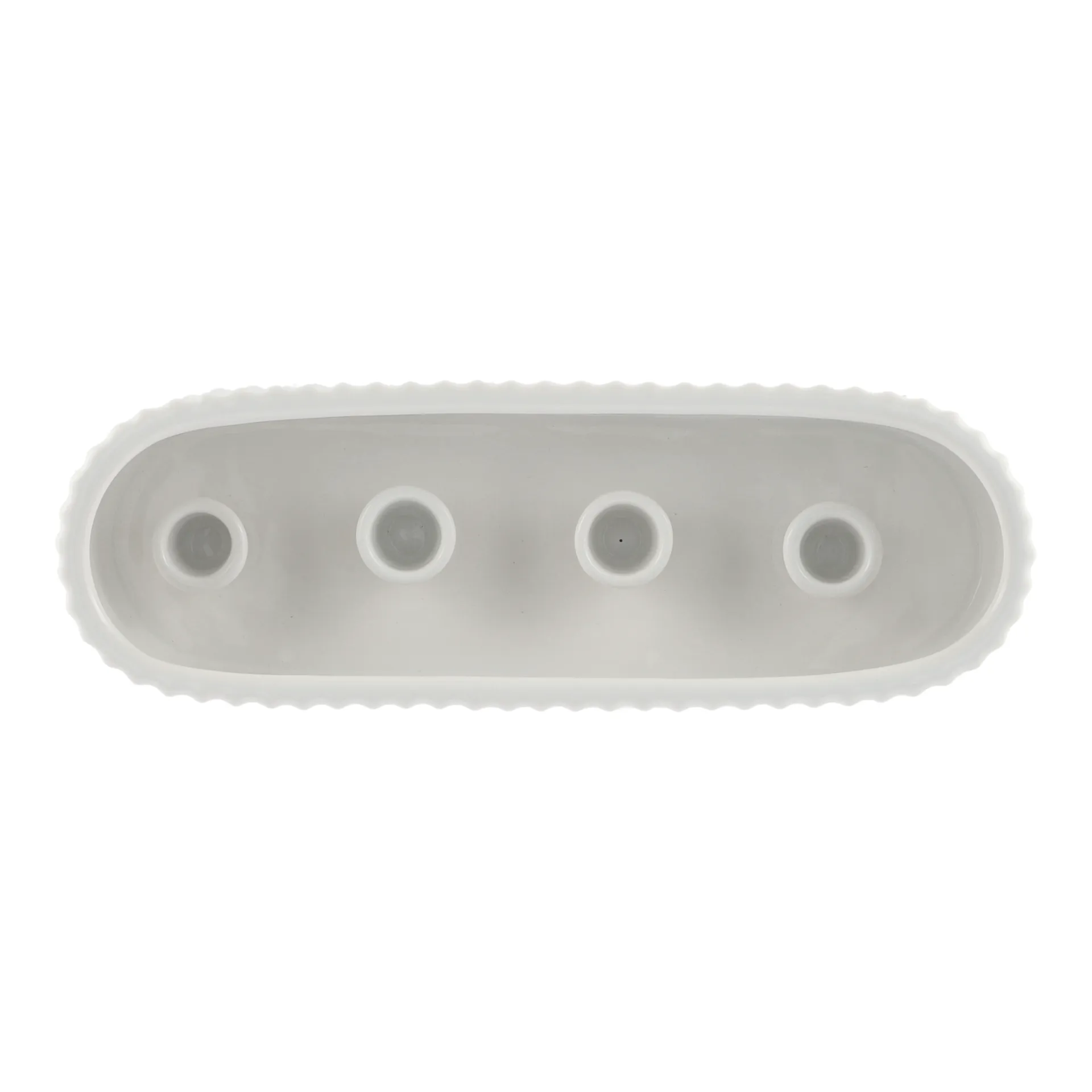 Stripe świecznik adwentowy 30 cm, Shiny white DBKD