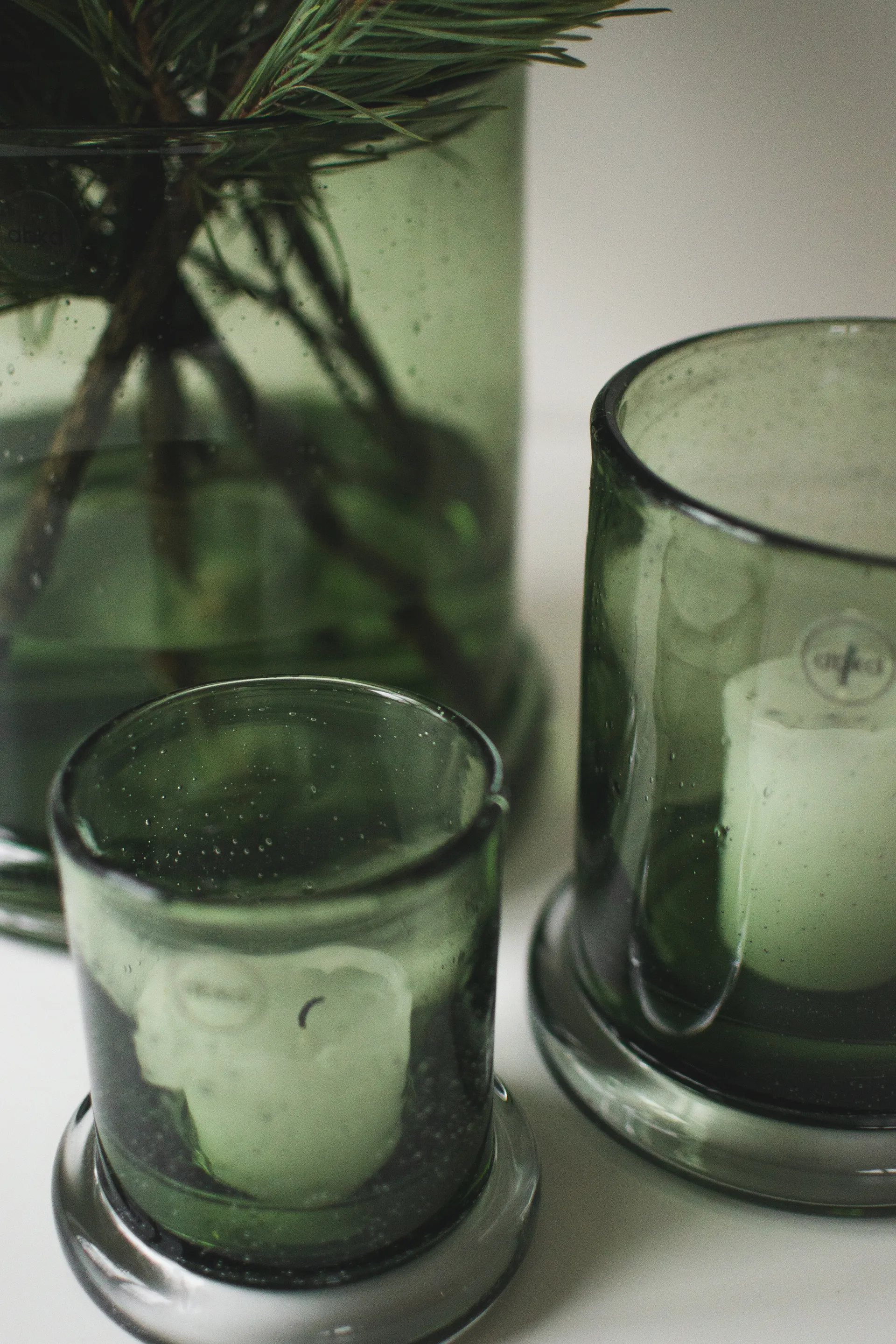 Świecznik Bubble Ø10 cm, Zielony DBKD