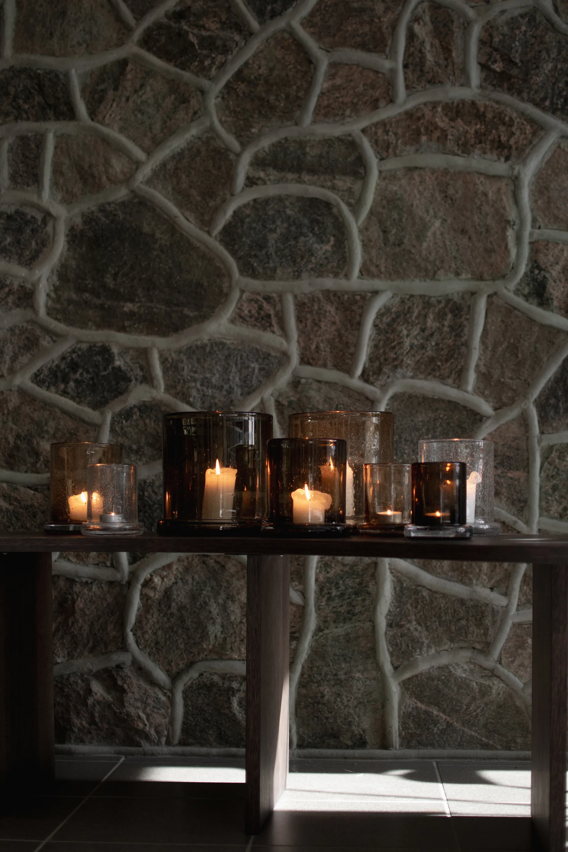 Świecznik Bubble Ø14 cm, Brown DBKD