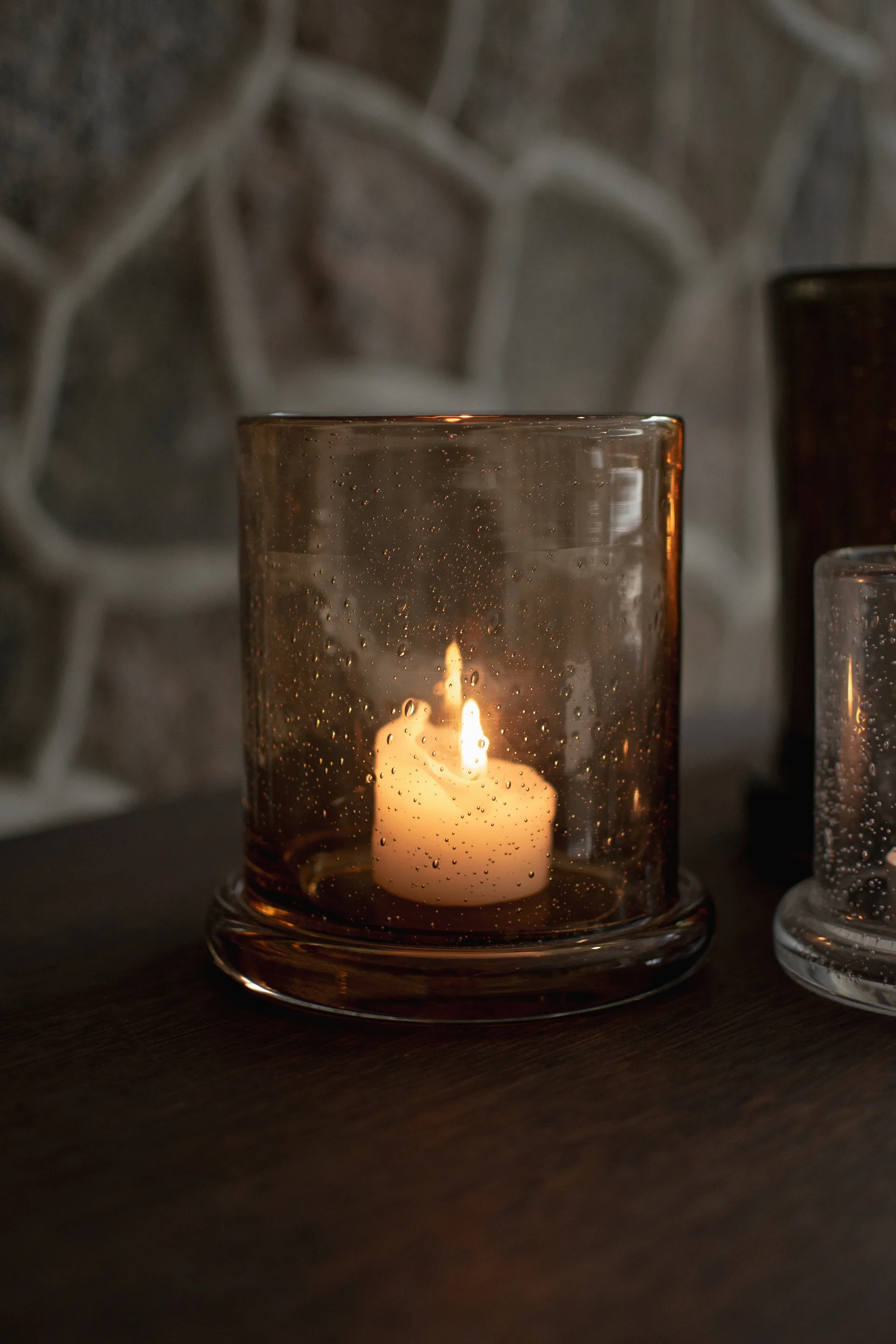 Świecznik Bubble Ø14 cm, Rust DBKD