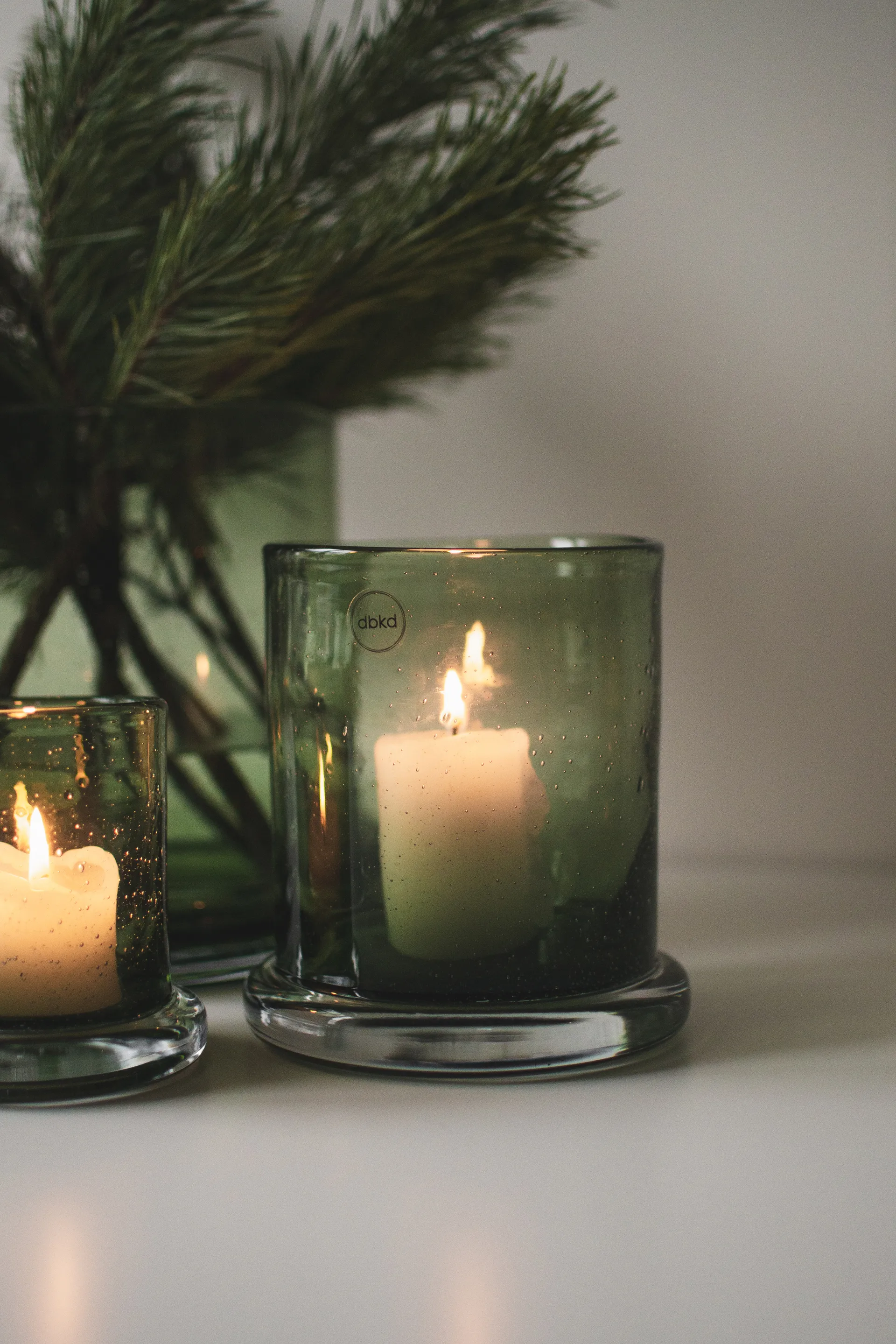 Świecznik Bubble Ø14 cm, Zielony DBKD