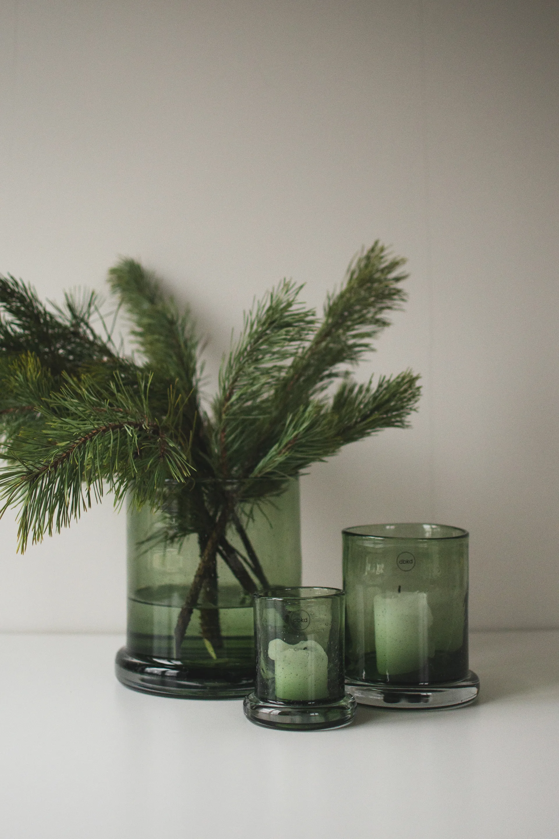 Świecznik Bubble Ø14 cm, Zielony DBKD