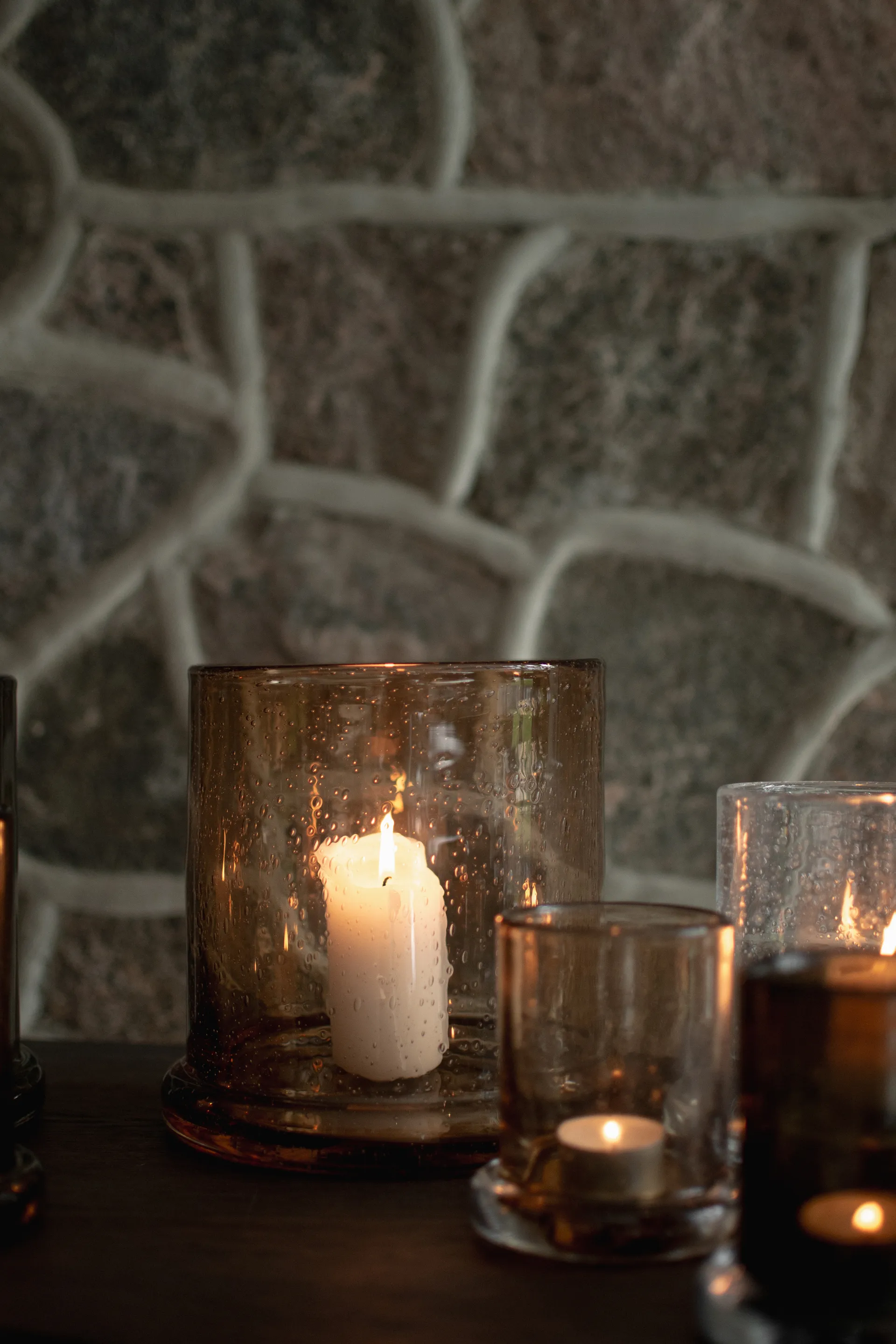 Świecznik Bubble Ø20 cm, Rust DBKD