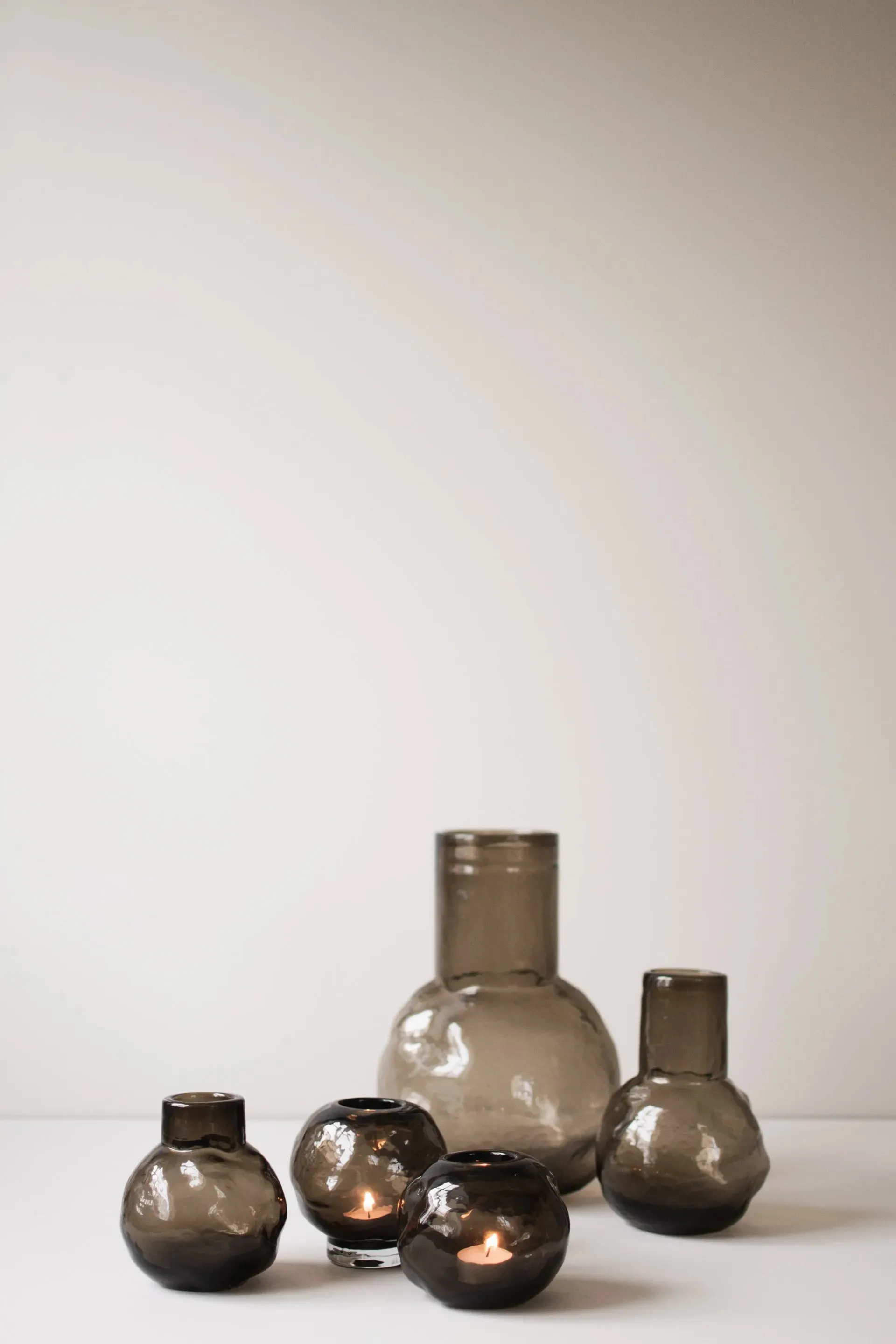 Świecznik na nóżce Bunch mini Ø12 cm, Brown DBKD