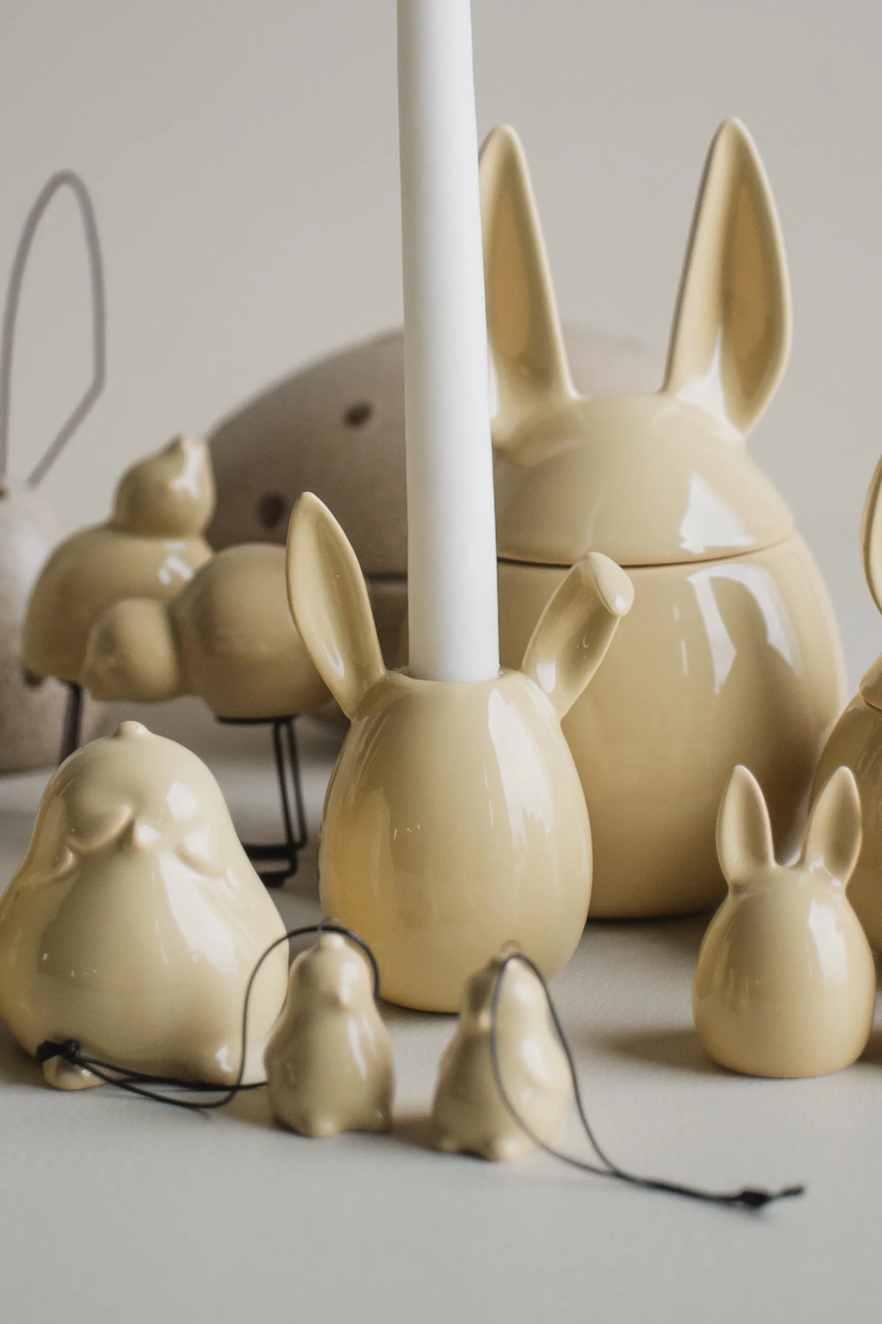 Świecznik Rabbit 13 cm, Shiny yellow DBKD