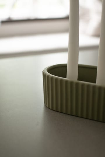 Świecznik Stripe 30 cm - Zielony - DBKD