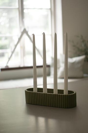 Świecznik Stripe 30 cm - Zielony - DBKD