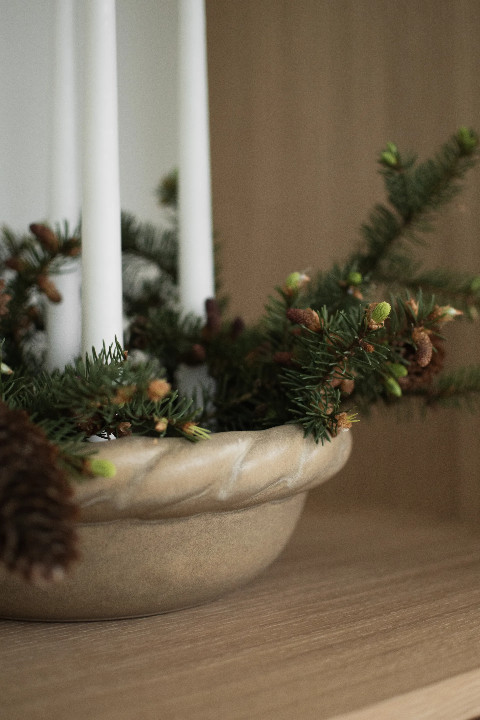 Świecznik Twine Ø30 cm, Beżowy DBKD