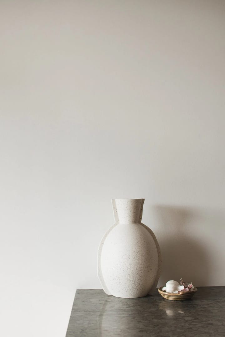 Wazon Edge wys. 30 cm, Creme dot DBKD