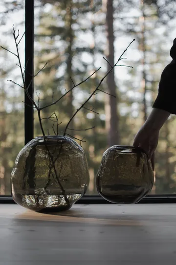 Wazon Pebble - Brązowy, mały Ø20 cm - DBKD
