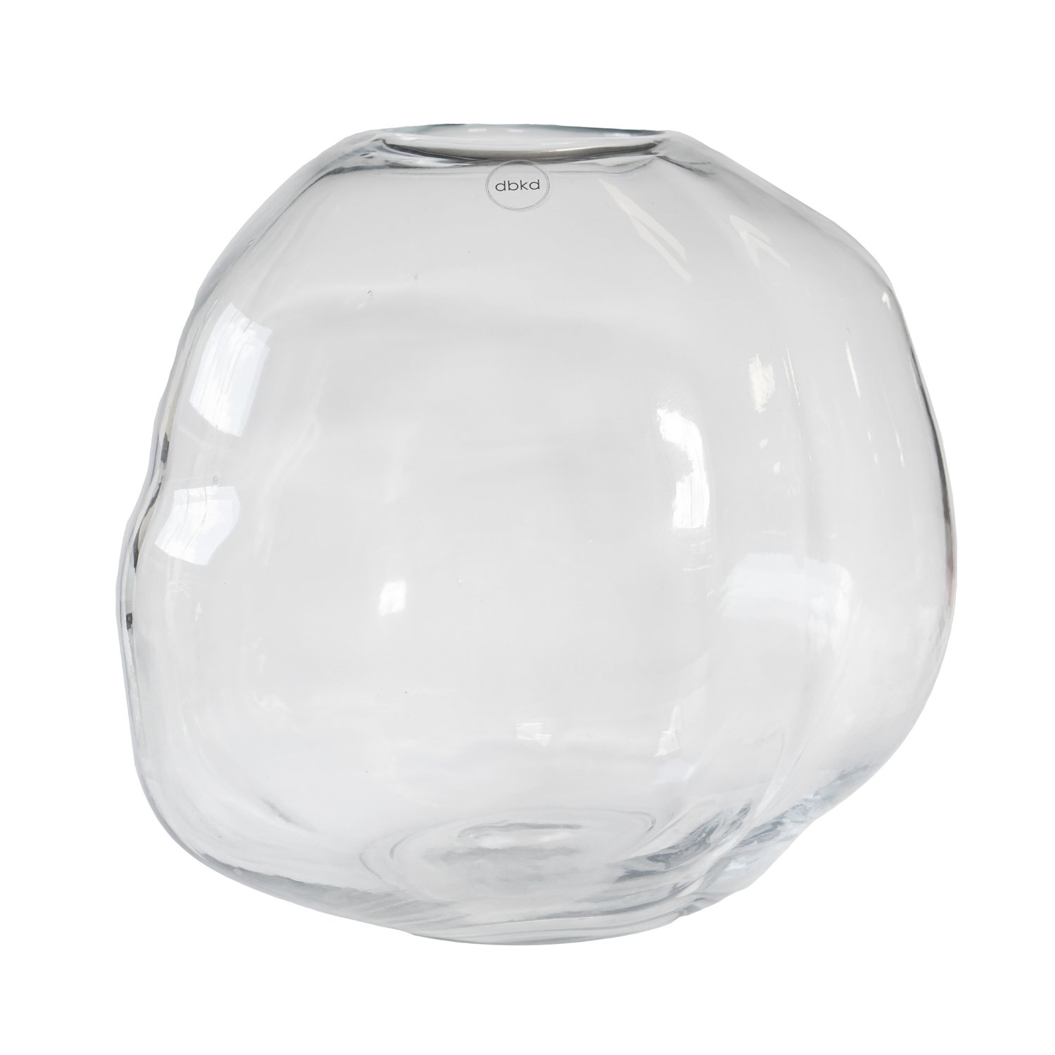 DBKD Wazon Pebble przezroczysty Duży Ø28 cm | Skandynawski Design | Wazony | Przezroczysty