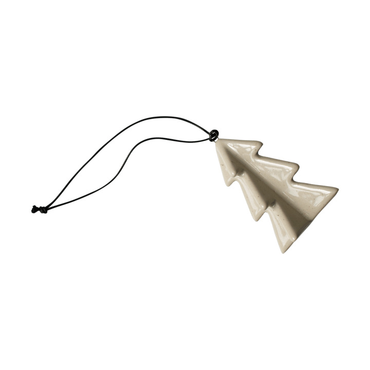 Zawieszka dekoracyjna, choinka 7 cm - Waniliowy - DBKD