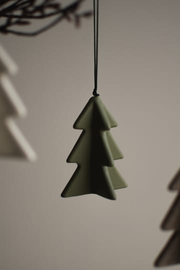 Zawieszka dekoracyjna, choinka 7 cm - Zielony - DBKD