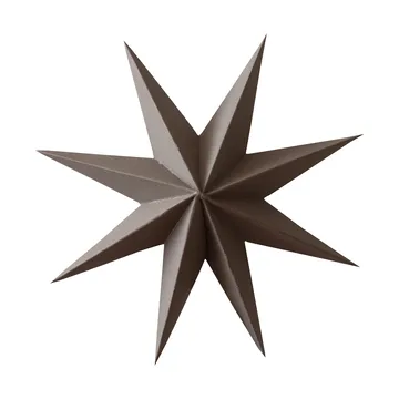 Zawieszka dekoracyjna Paper winter star - Brown, medium, Ø14 cm - DBKD