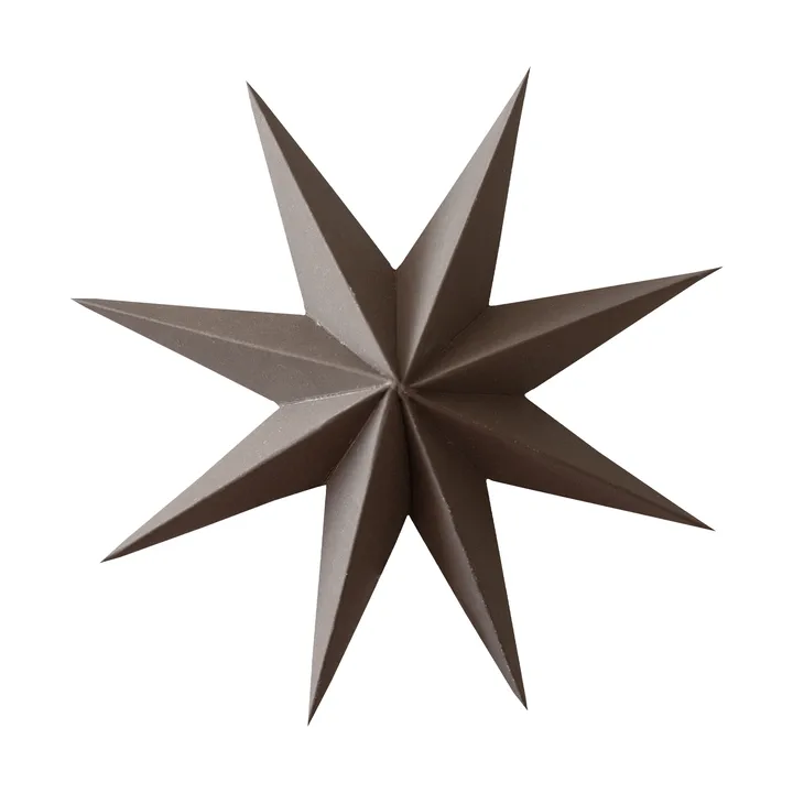 Zawieszka dekoracyjna Paper winter star - Brown, medium, Ø14 cm - DBKD