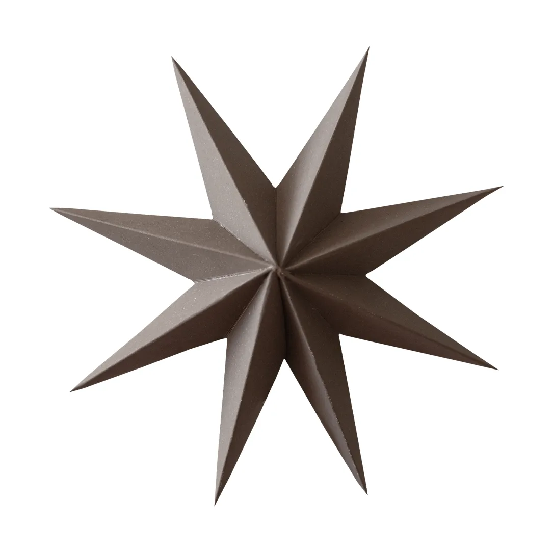 Zawieszka dekoracyjna Paper winter star, Brown, small, Ø9 cm DBKD