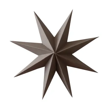 Zawieszka dekoracyjna Paper winter star - Brown, small, Ø9 cm - DBKD