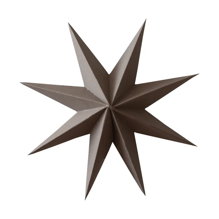 Zawieszka dekoracyjna Paper winter star - Brown, small, Ø9 cm - DBKD