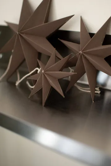 Zawieszka dekoracyjna Paper winter star - Brown, small, Ø9 cm - DBKD