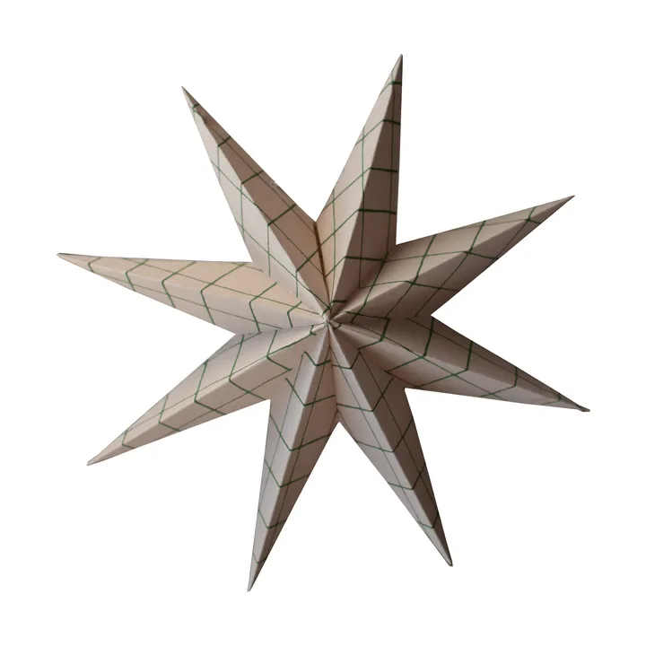 Zawieszka dekoracyjna Paper winter star - Square sand, large, Ø19 cm - DBKD