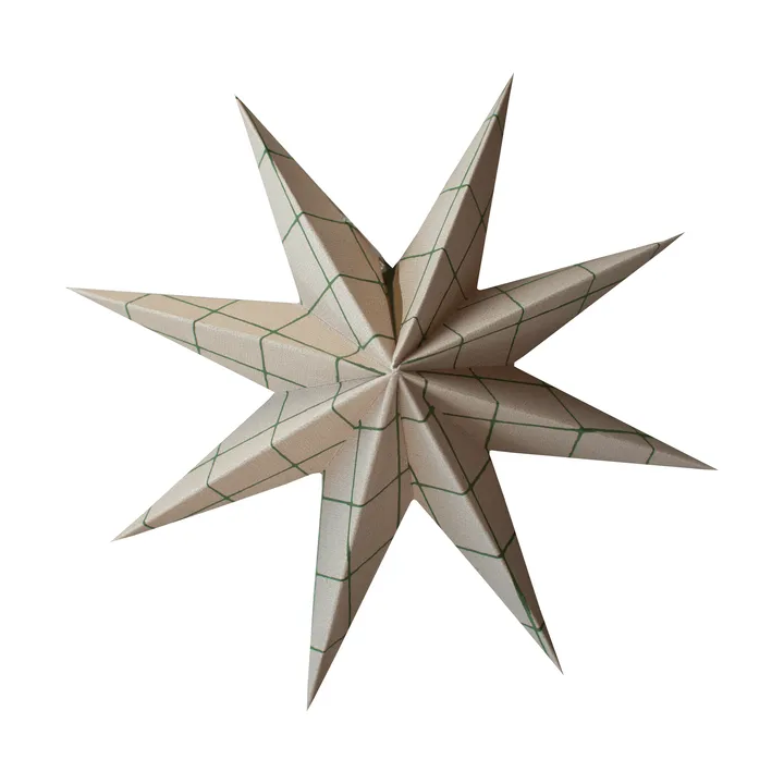 Zawieszka dekoracyjna Paper winter star - Square sand, medium, Ø14 cm - DBKD