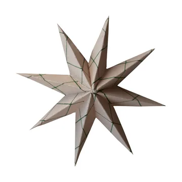Zawieszka dekoracyjna Paper winter star - Square sand, small, Ø9 cm - DBKD