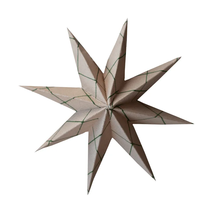 Zawieszka dekoracyjna Paper winter star - Square sand, small, Ø9 cm - DBKD