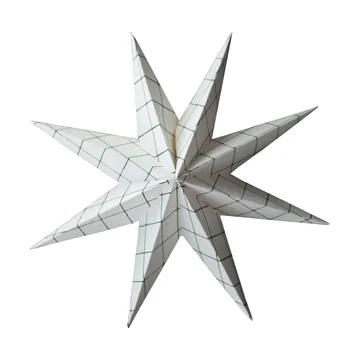 Zawieszka dekoracyjna Paper winter star - Square white, large, Ø19 cm - DBKD