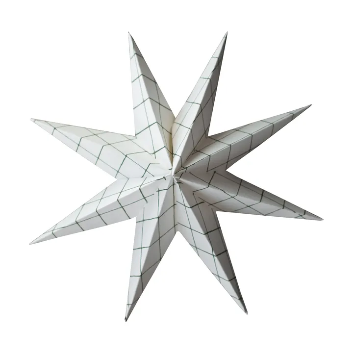 Zawieszka dekoracyjna Paper winter star - Square white, large, Ø19 cm - DBKD