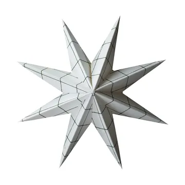 Zawieszka dekoracyjna Paper winter star - Square white, medium, Ø14 cm - DBKD
