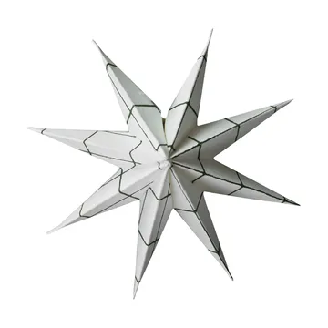 Zawieszka dekoracyjna Paper winter star - Square white, small, Ø9 cm - DBKD