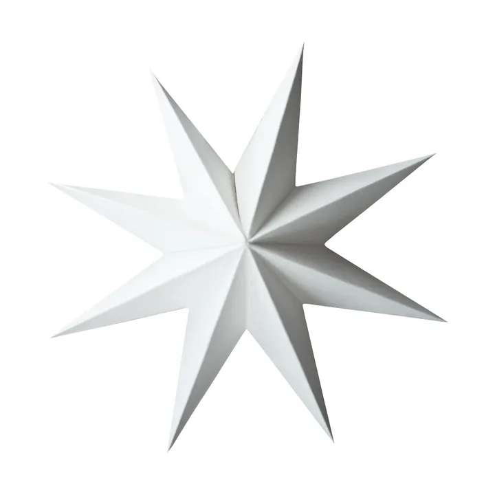 Zawieszka dekoracyjna Paper winter star - White, large, Ø19 cm - DBKD